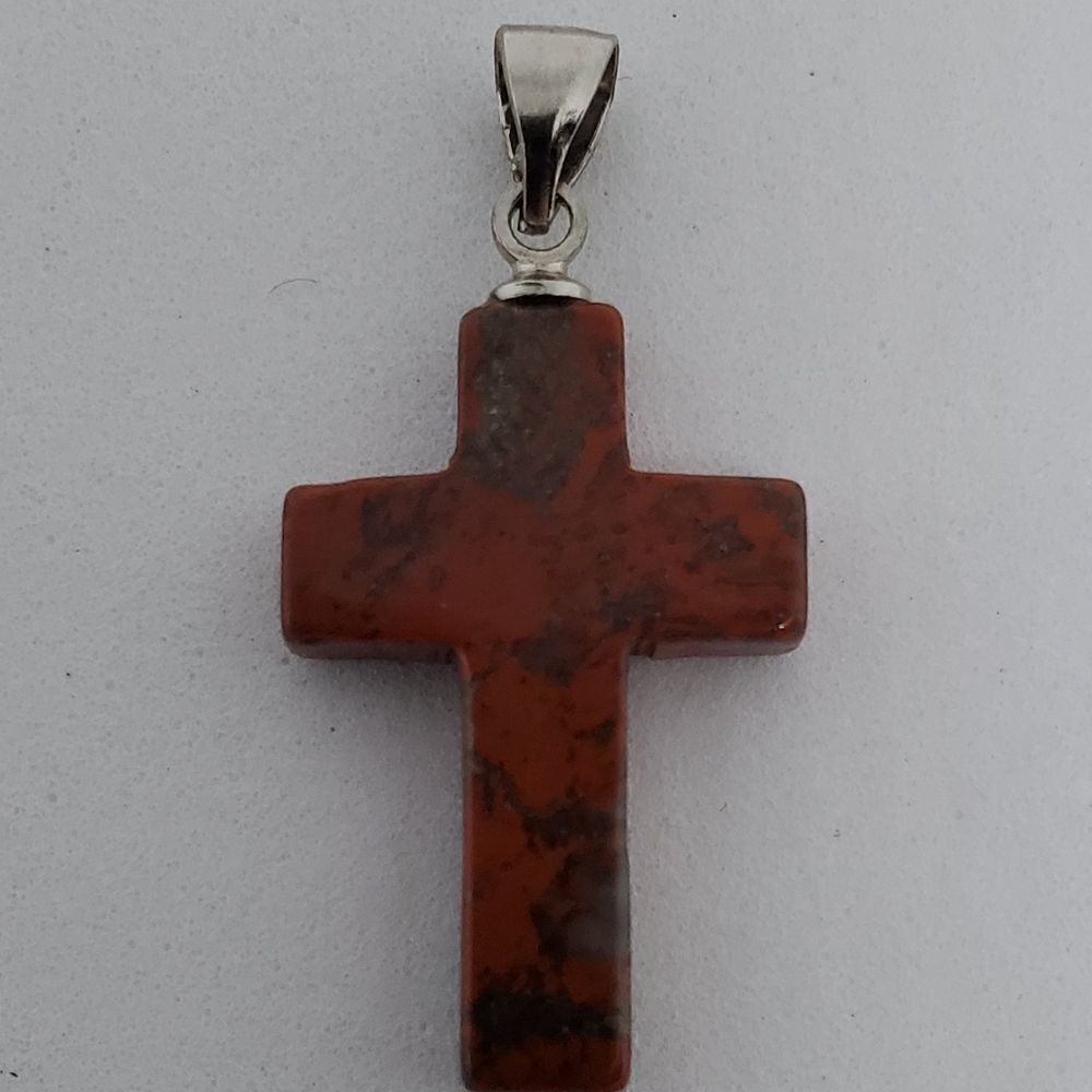 Brecciated Jasper Cross Pendant
